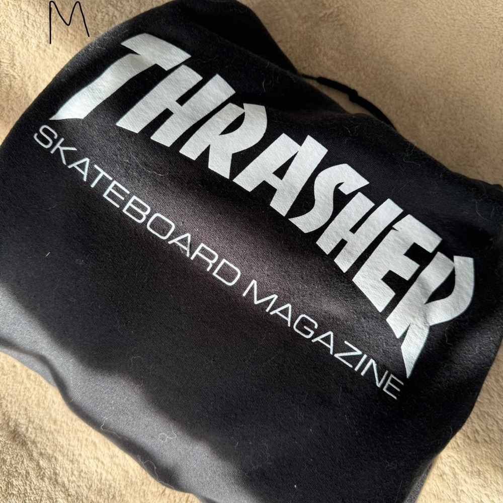 Thrasher Black and White Skateboard Magazine Hoodie